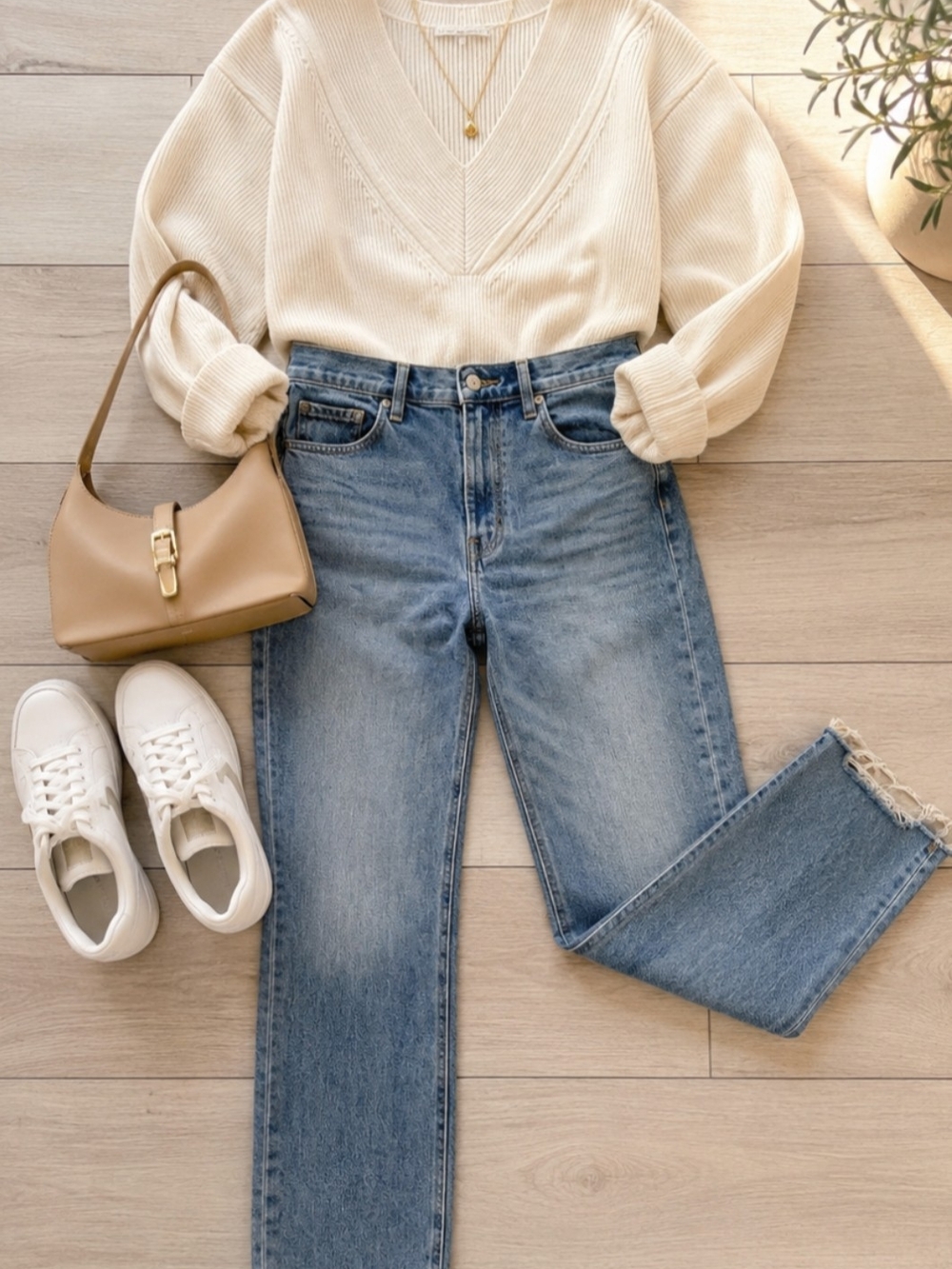 Classic High-Rise Straight Capri Frank & Eileen Jeans